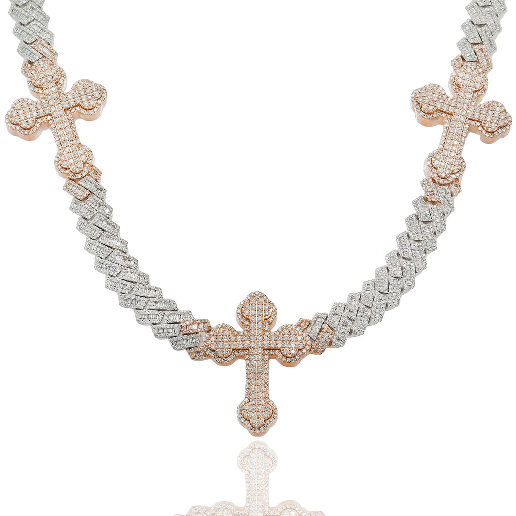BAGUETTE CUBAN CROSS CHAIN