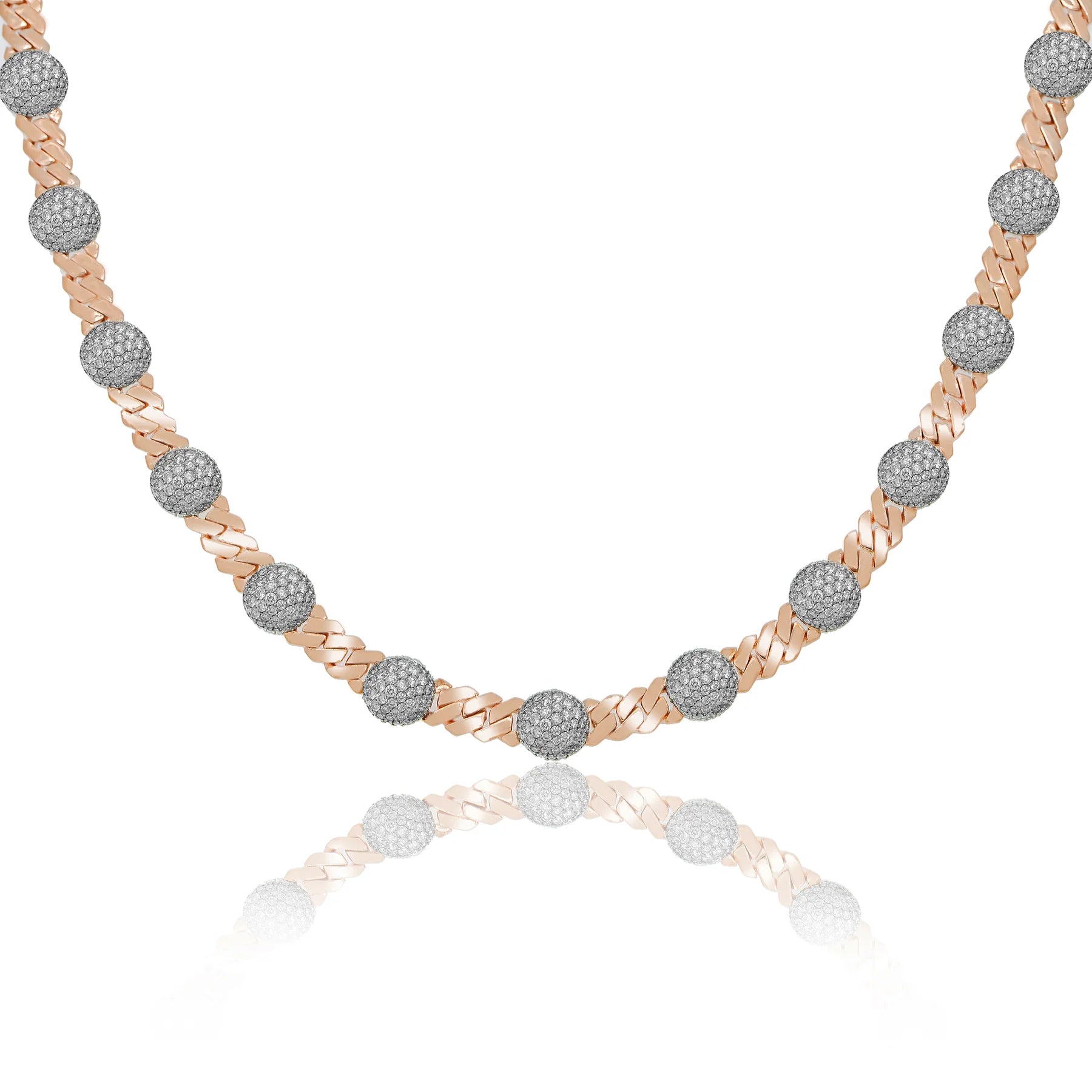 DIAMOND CUBAN BALL CHAIN
