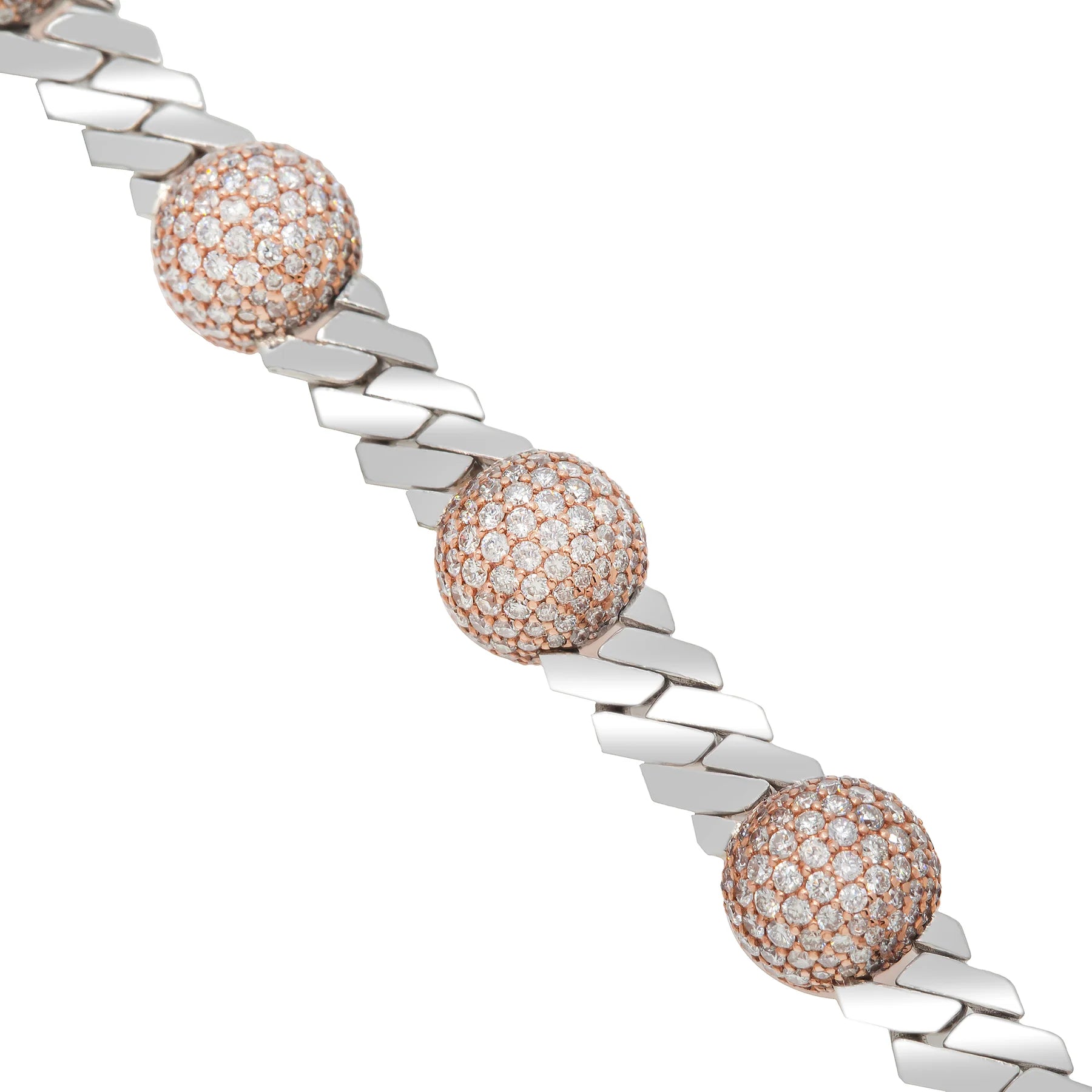 Diamond Cuban Ball Bracelet