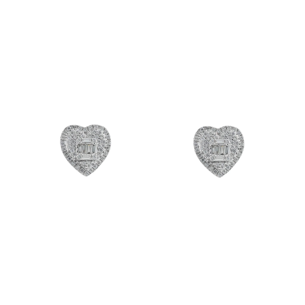 Diamond Heart Earings