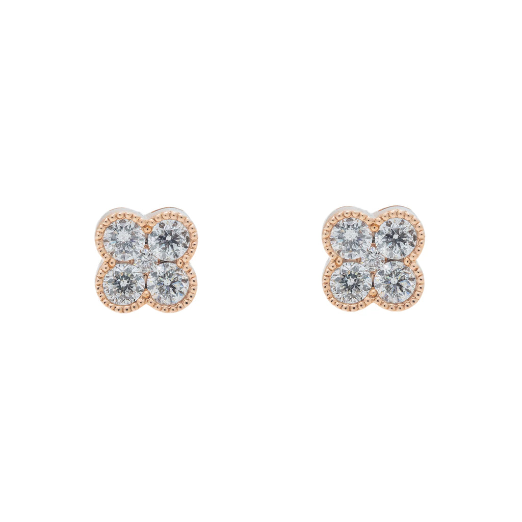 Diamond Clover Earrings