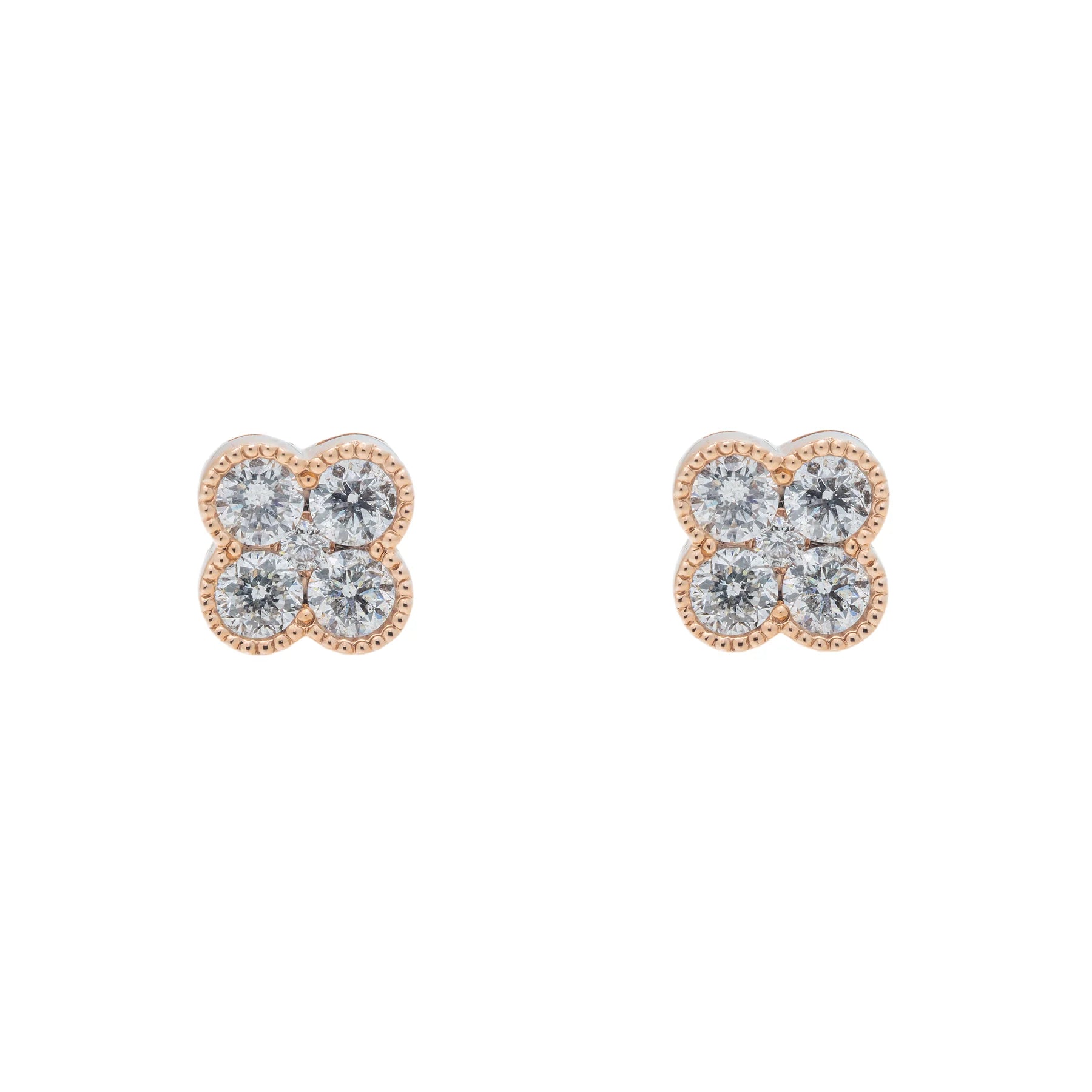 Diamond Clover Earrings