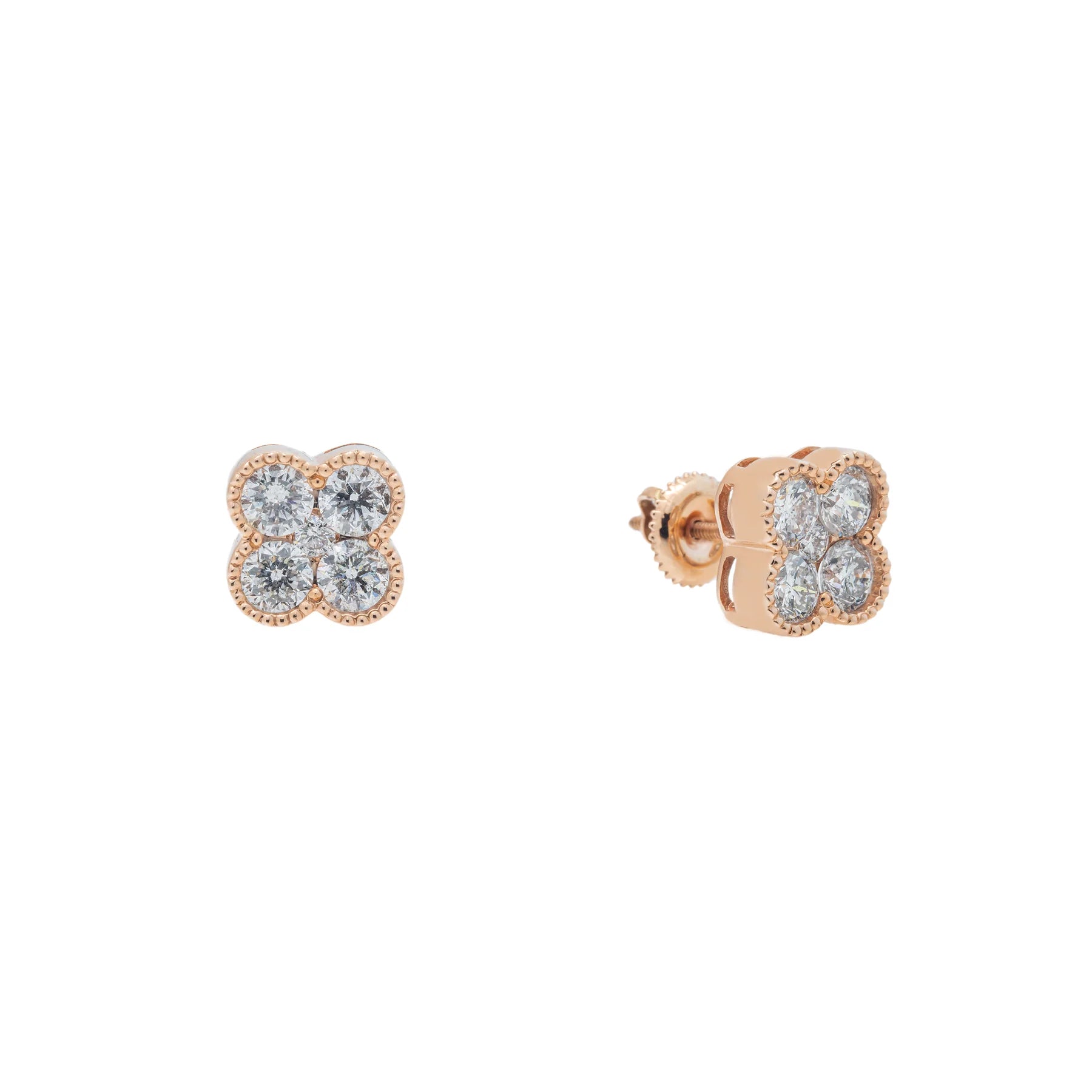 Diamond Clover Earrings