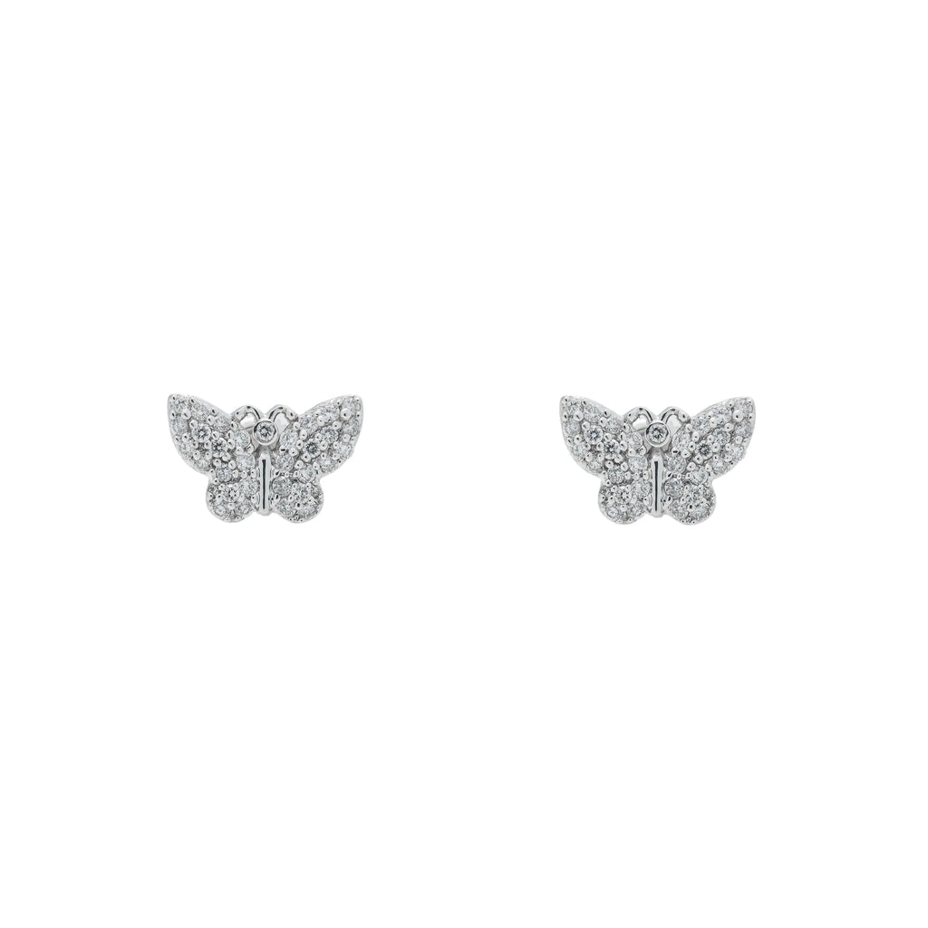 Diamond Butterfly Earrings