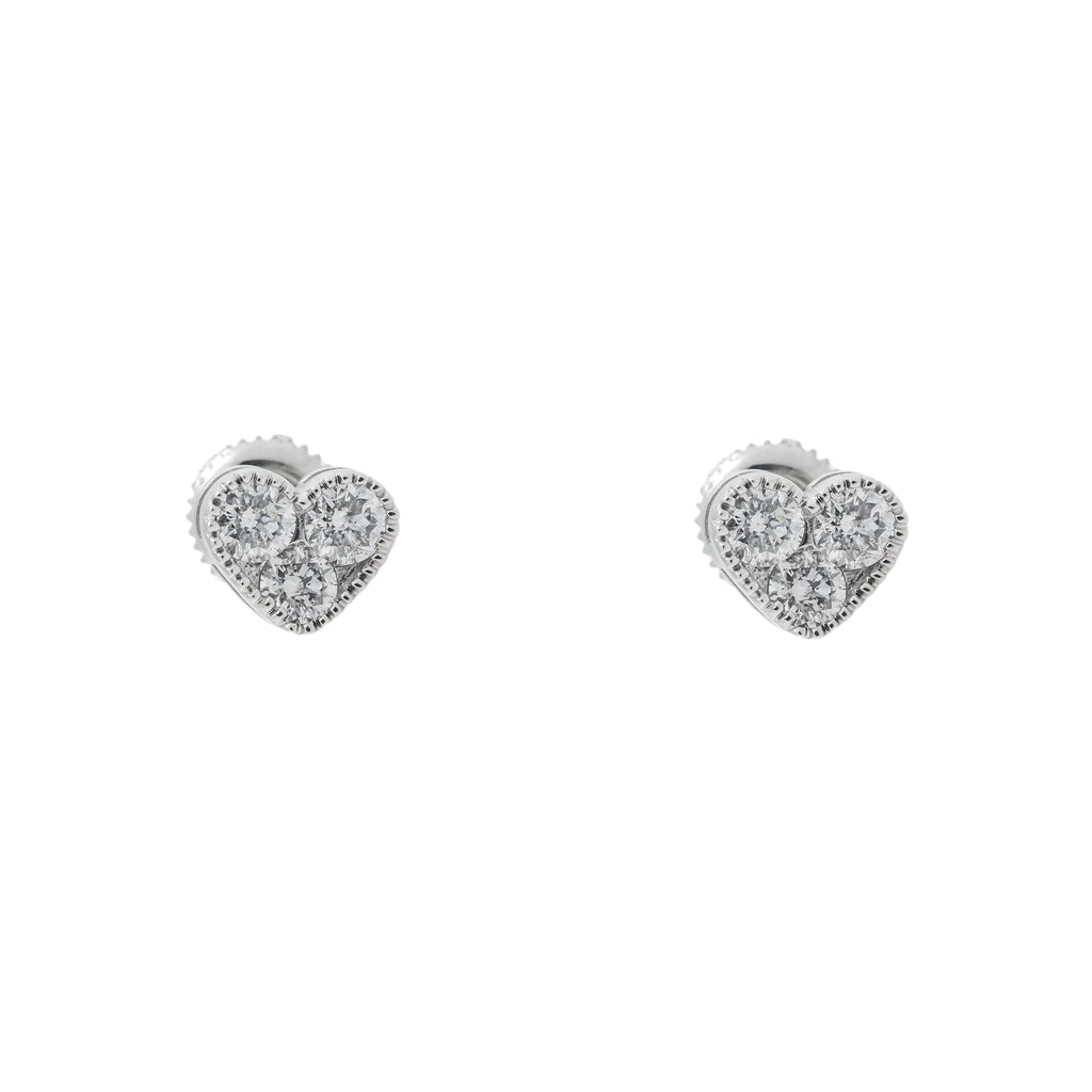 Diamond Heart Earrings