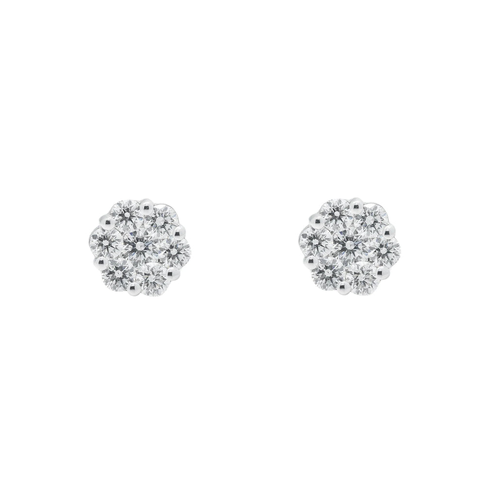 Diamond Cluster Earrings