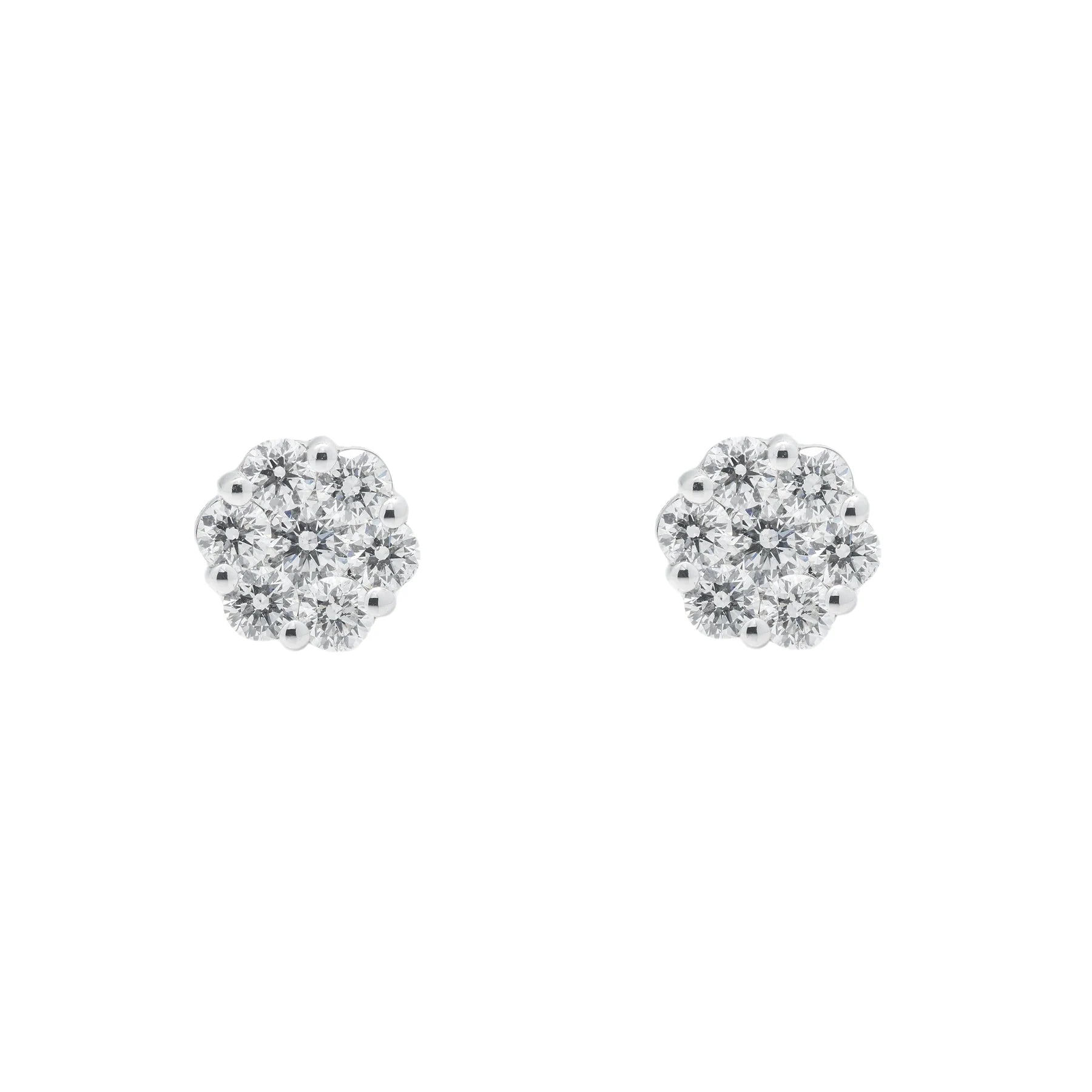 Diamond Cluster Earrings