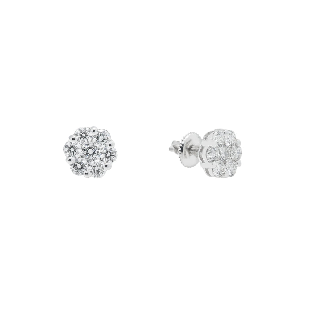 Diamond Cluster Earrings