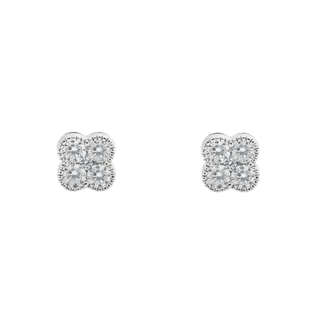 Diamond Clover Earrings
