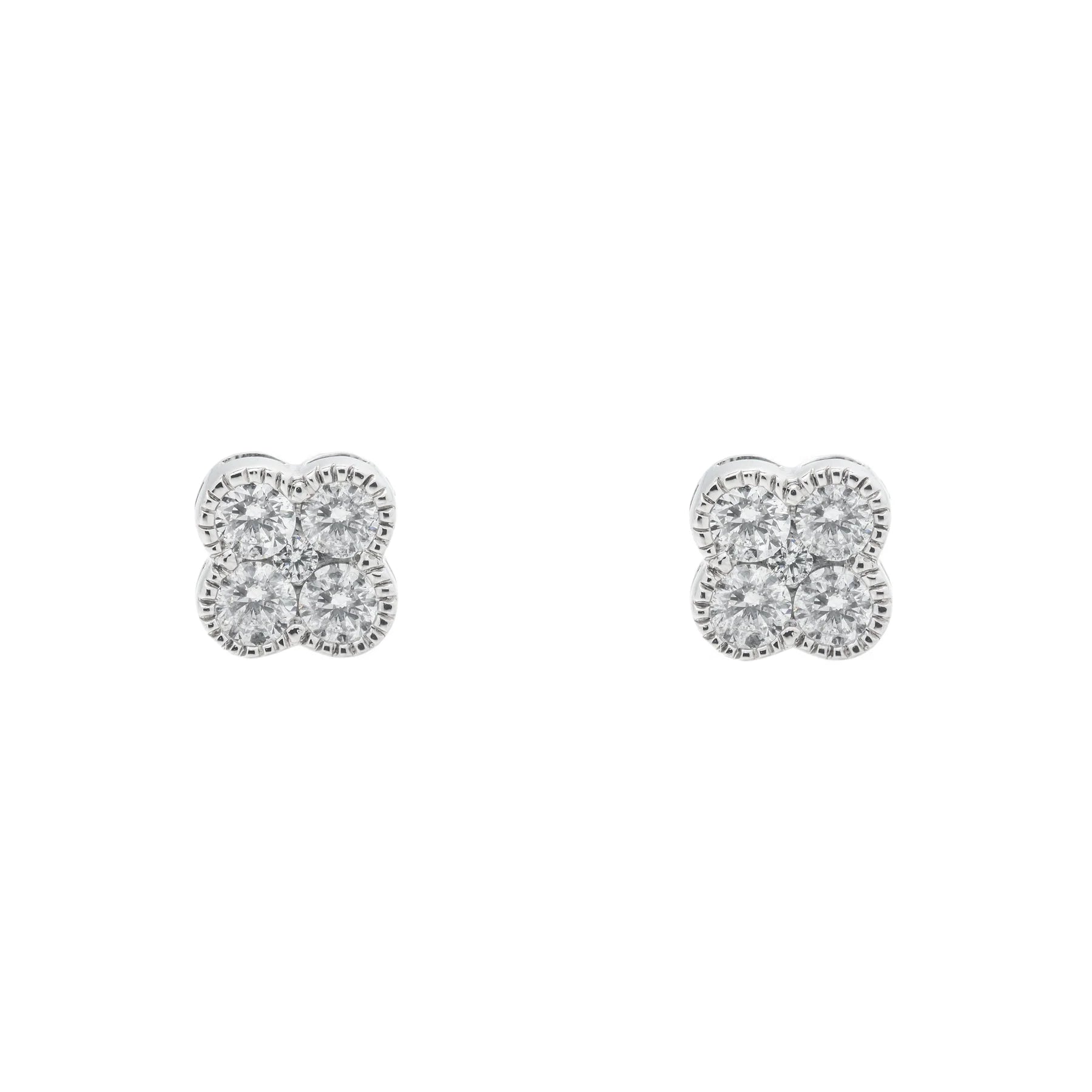 Diamond Clover Earrings