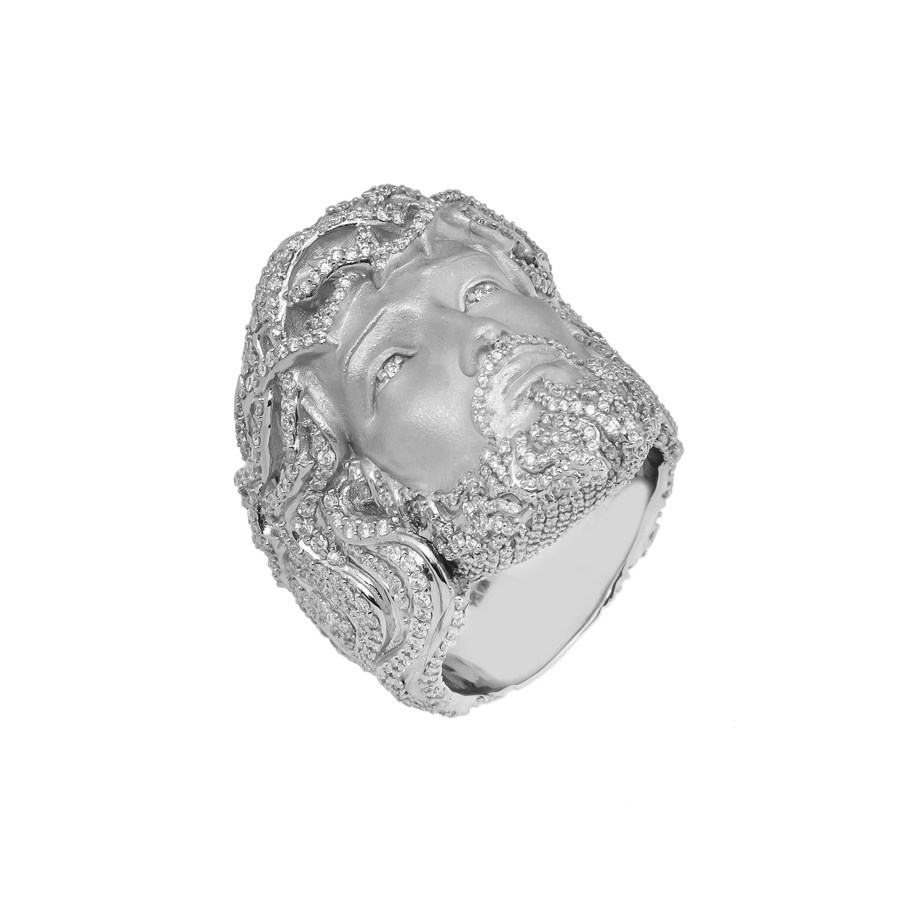 Diamond Jesus Ring