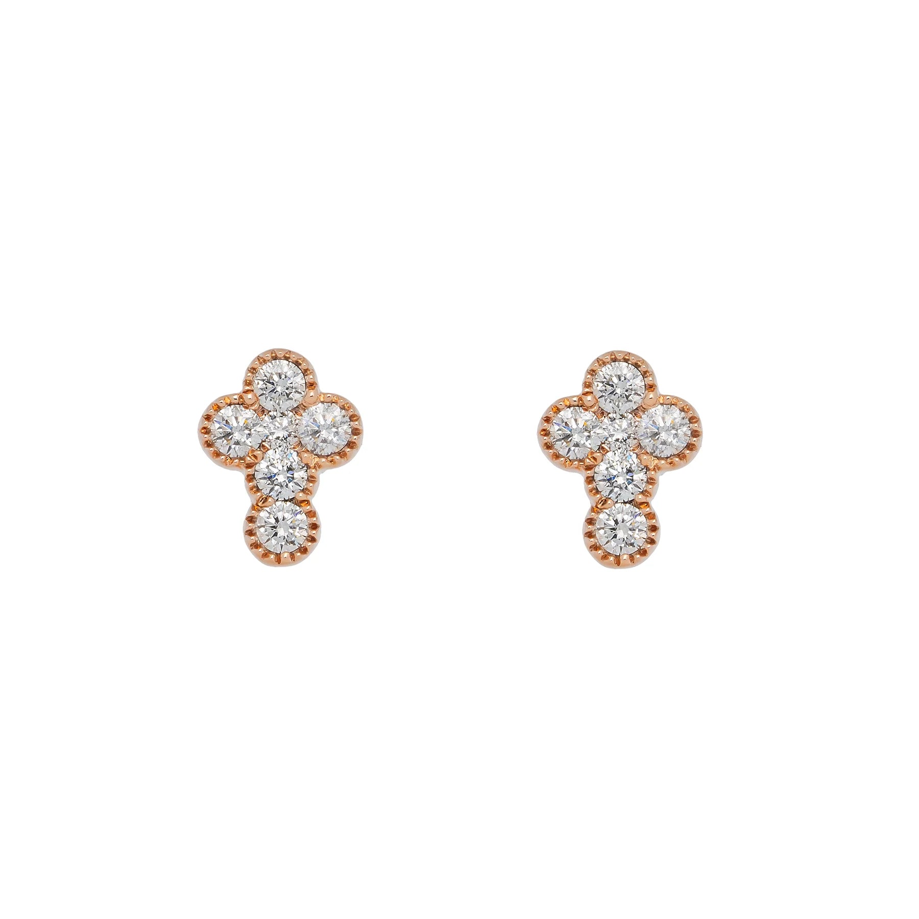 Diamond Cross Earrings