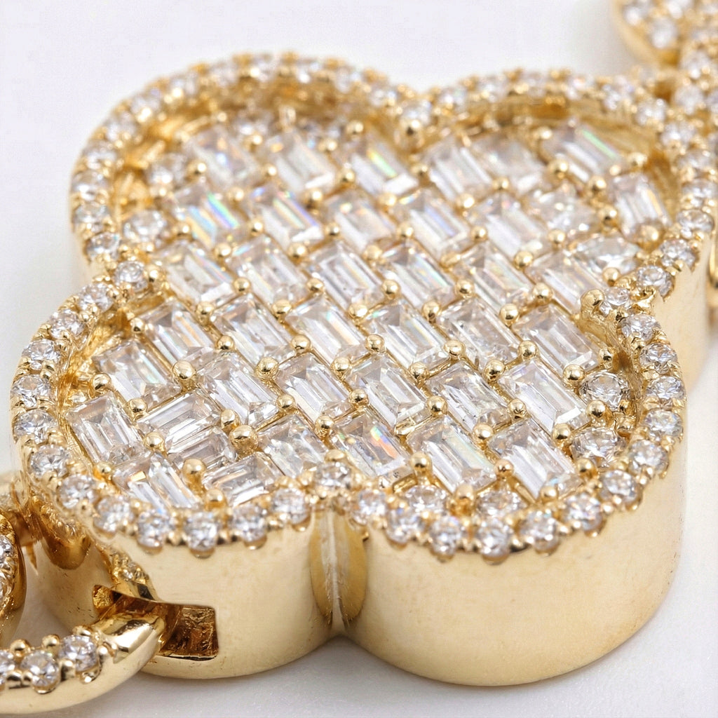Diamond Clover Link Bracelet