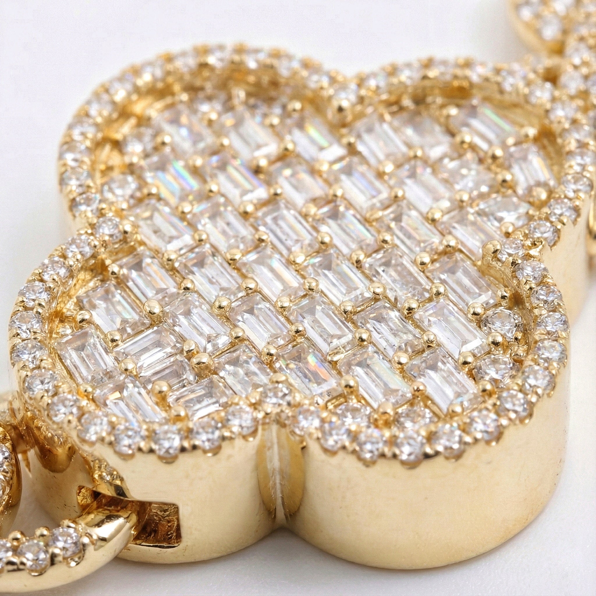 Diamond Clover Link Bracelet