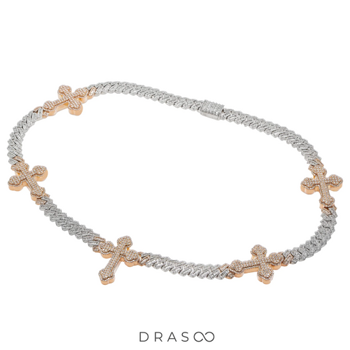 BAGUETTE CUBAN CROSS CHAIN