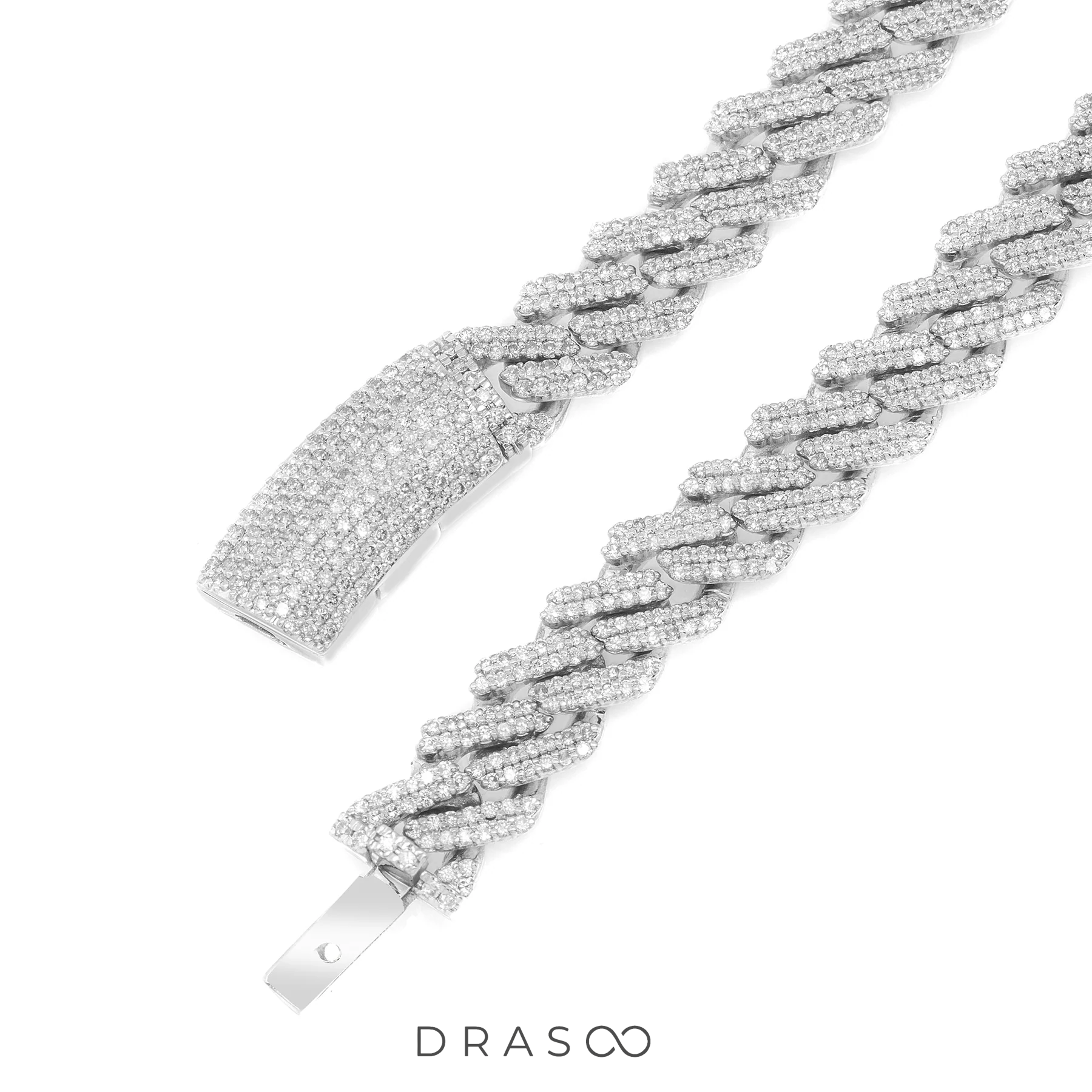 PRONG SET CUBAN CHAIN