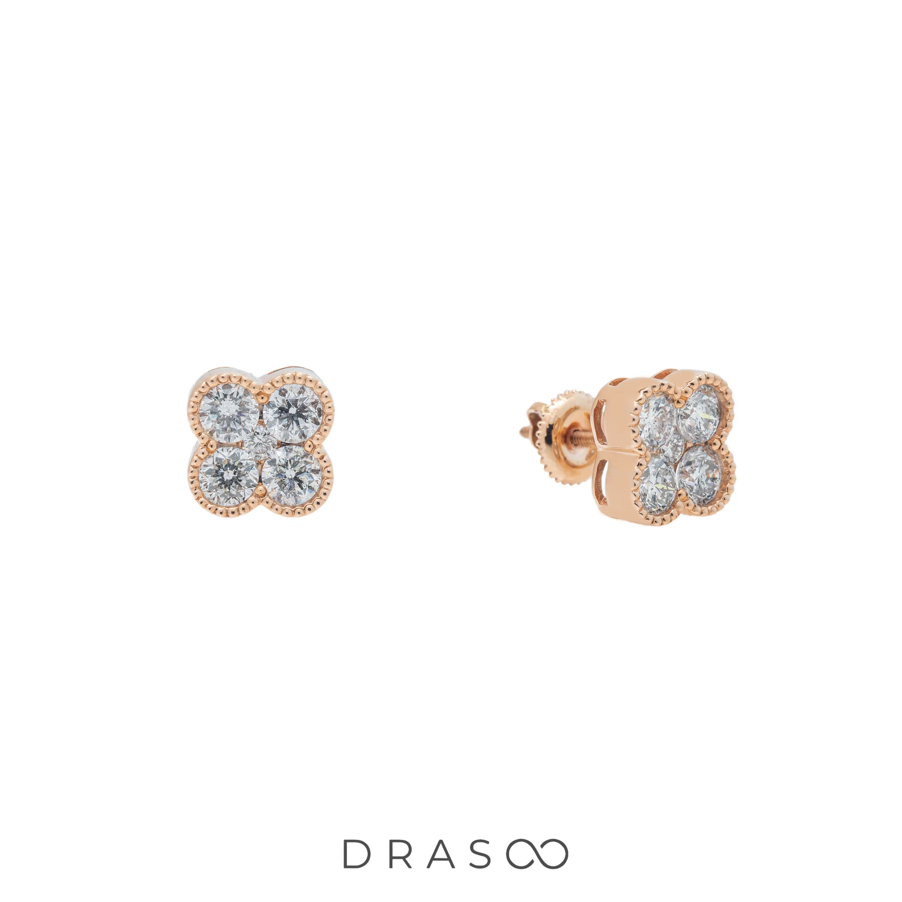 CELESTIAL CLOVER STUDS