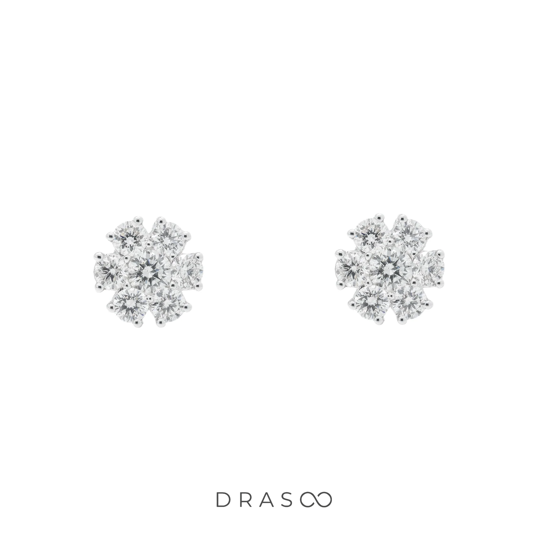 DIAMOND APEX CLUSTER STUDS