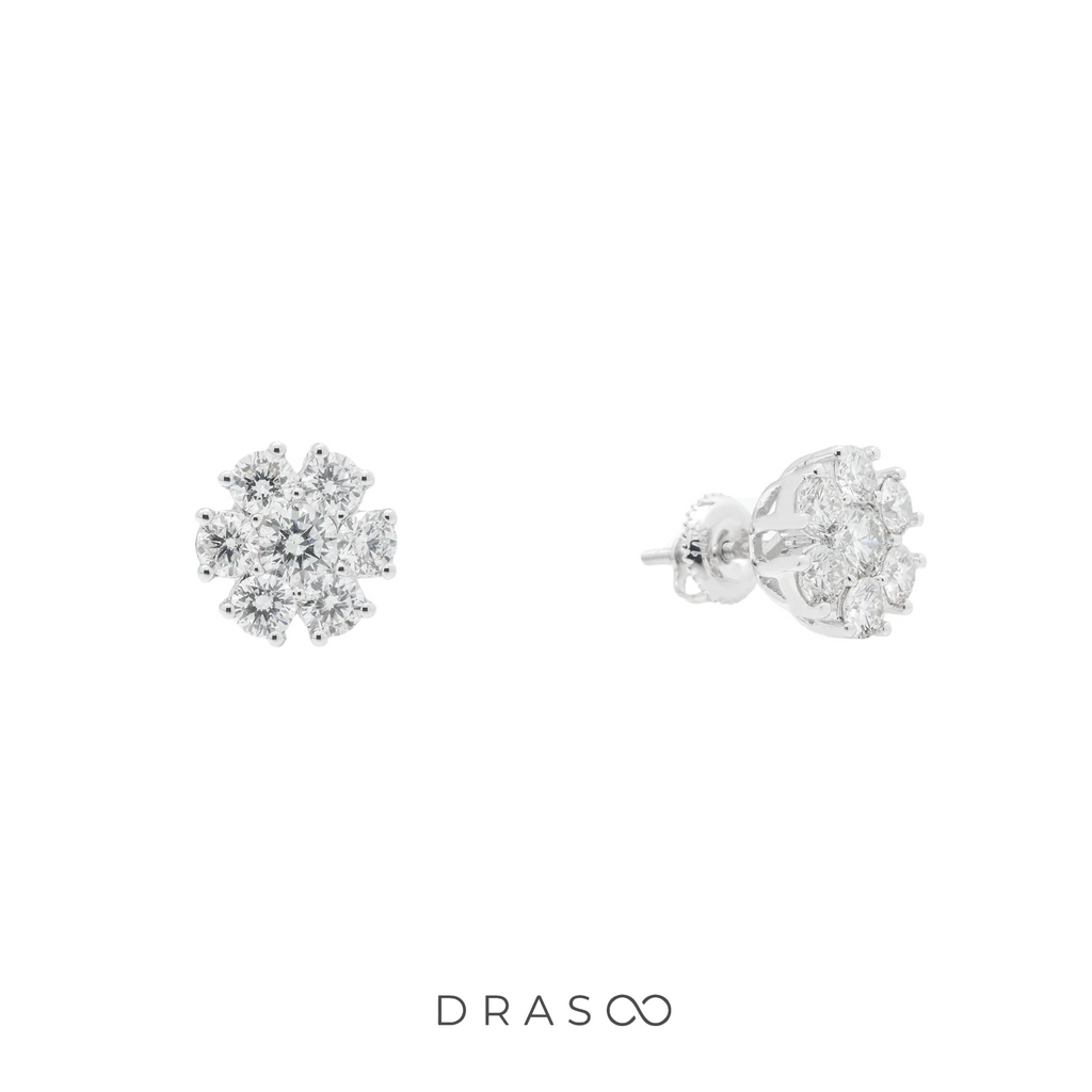 DIAMOND APEX CLUSTER STUDS