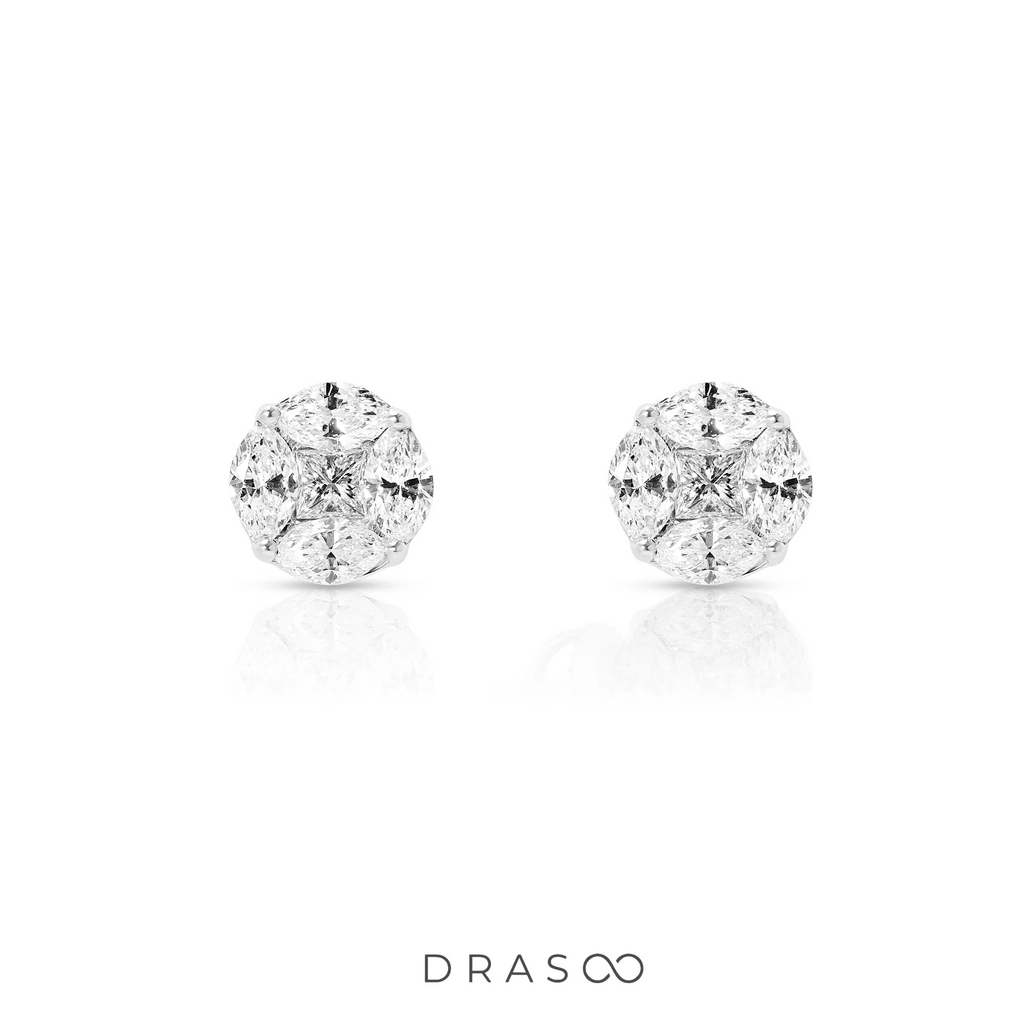 MARQUISE & PRINCESS CUT EARRINGS
