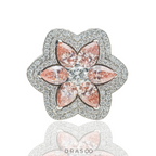 PINK DIAMOND FLOWER RING