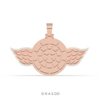 ANGEL WINGS DIAMOND ROUND PENDANT