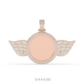 ANGEL WINGS DIAMOND ROUND PENDANT