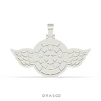 ANGEL WINGS DIAMOND ROUND PENDANT