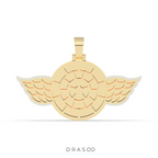 ANGEL WINGS DIAMOND ROUND PENDANT