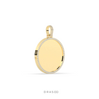 LUXURY DIAMOND OUTLINED DISC PENDANT