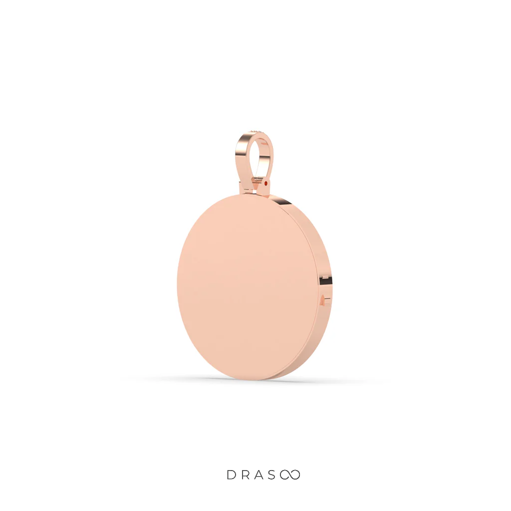 LUXURY DIAMOND OUTLINED DISC PENDANT