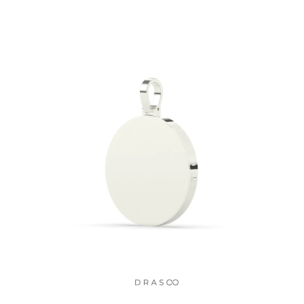 LUXURY DIAMOND OUTLINED DISC PENDANT