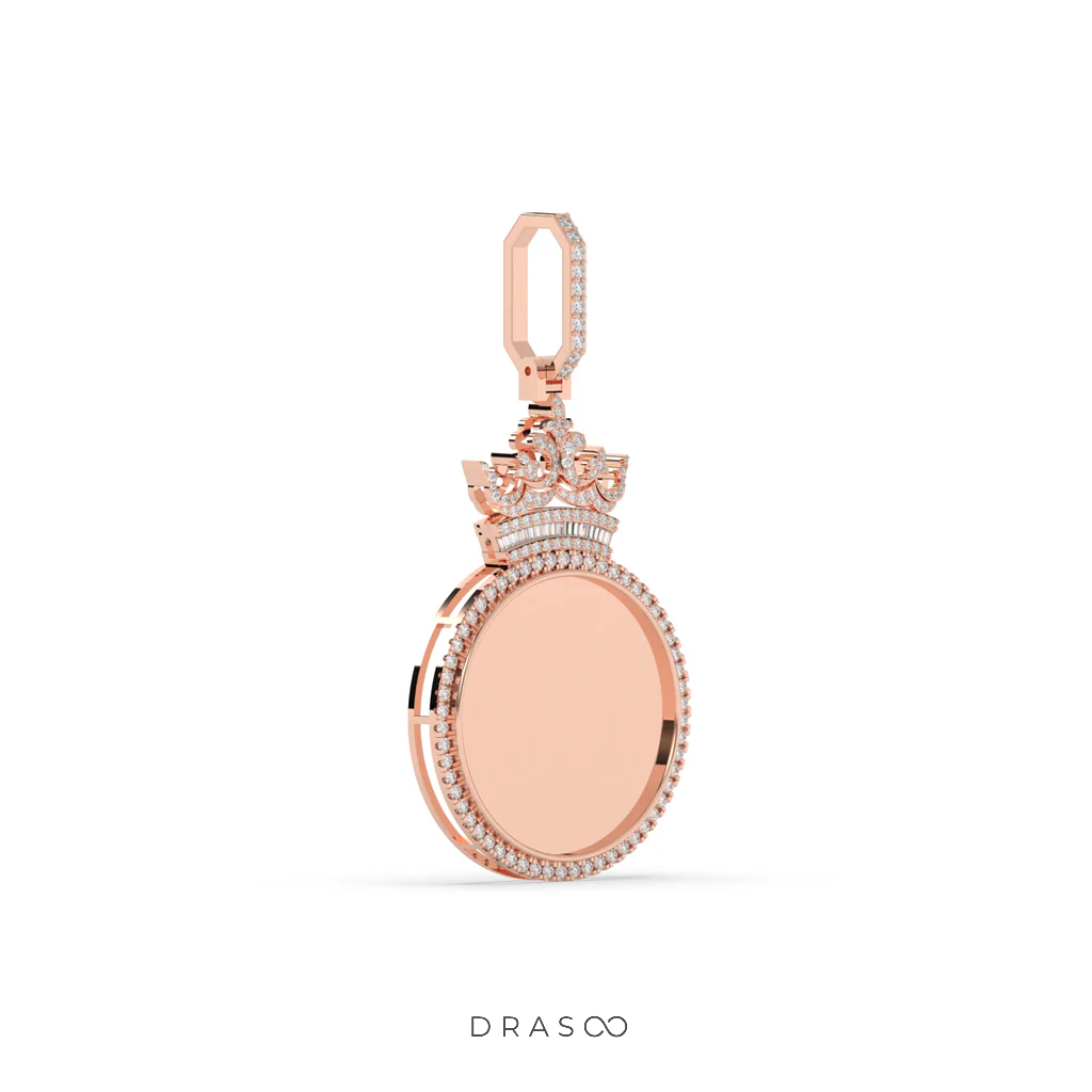 KING STYLE DIAMOND FRAME PENDANT