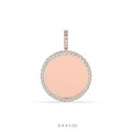 ROUND GOLD PENDANT WITH DIAMONDS