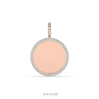 ROUND GOLD PENDANT WITH DIAMONDS