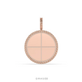 QUADRANT STYLE GOLD ROUND PENDANT