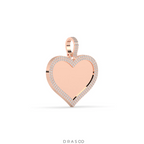 FULL HEART DIAMOND BORDER PENDANT