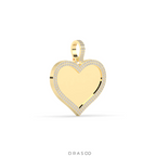 FULL HEART DIAMOND BORDER PENDANT