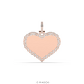 FULL HEART DIAMOND BORDER PENDANT