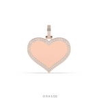 FULL HEART DIAMOND BORDER PENDANT