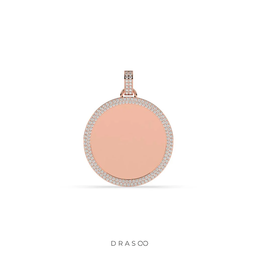 DIAMOND EDGE POLISHED ROUND PENDANT