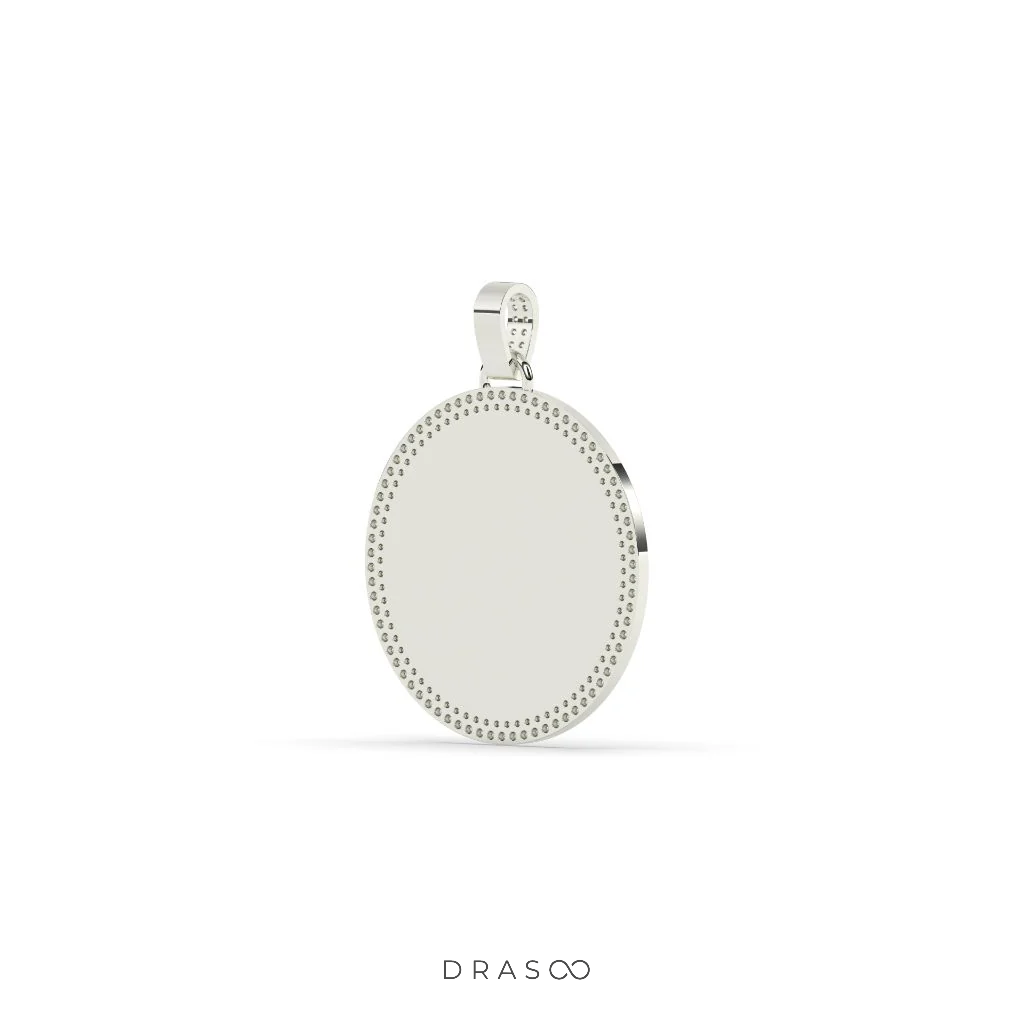 DIAMOND EDGE POLISHED ROUND PENDANT