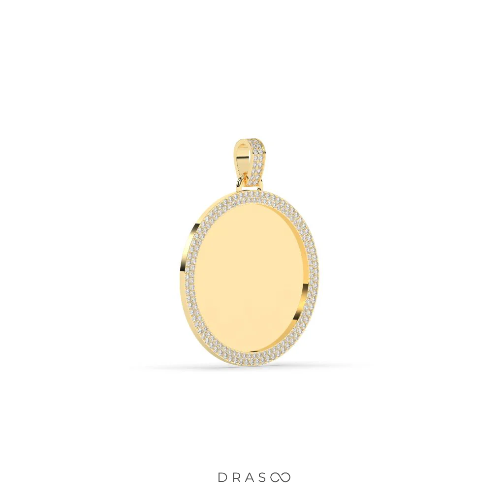 DIAMOND EDGE POLISHED ROUND PENDANT