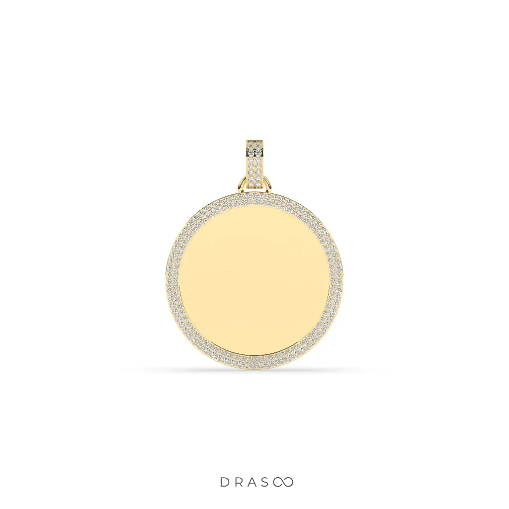 DIAMOND EDGE POLISHED ROUND PENDANT