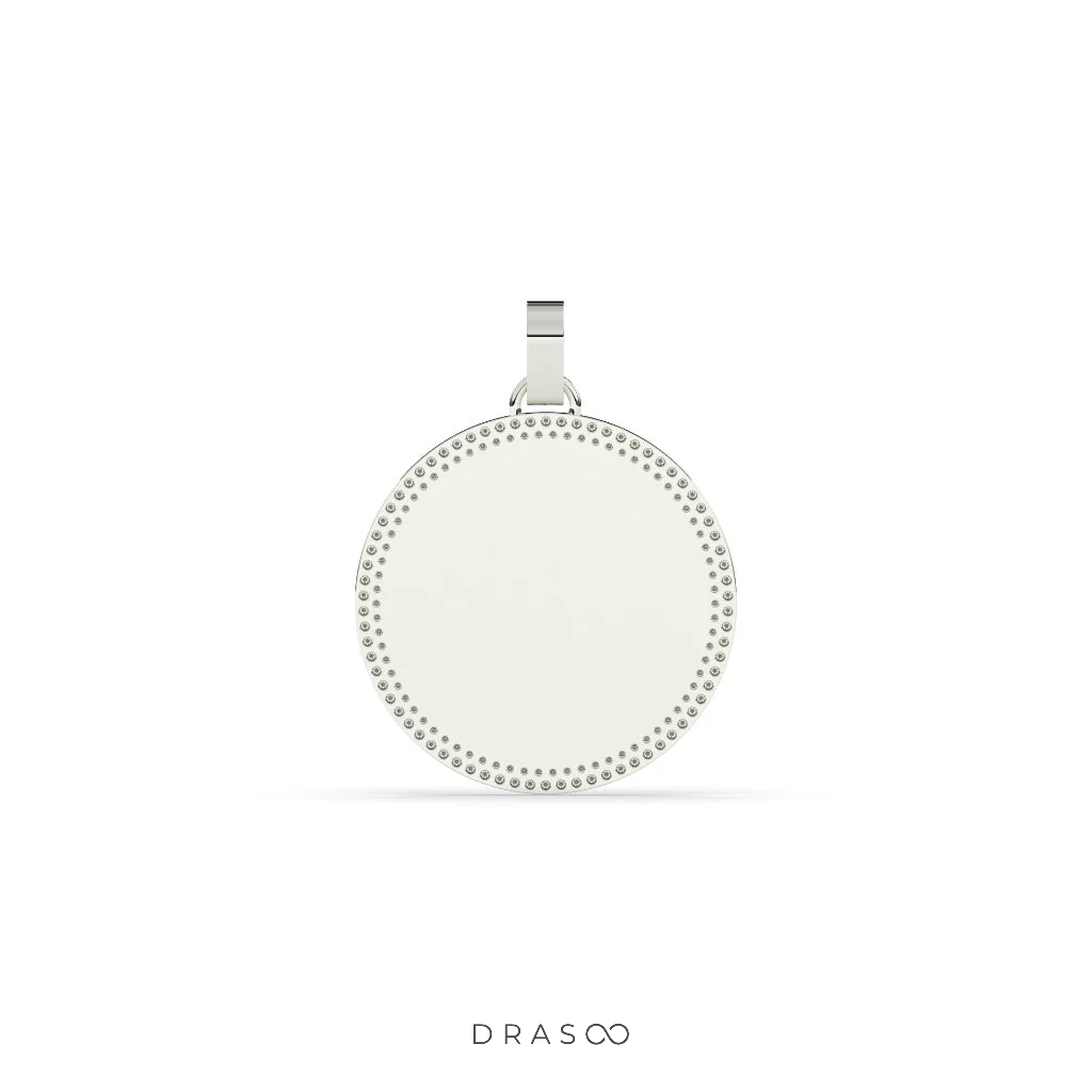DIAMOND EDGE POLISHED ROUND PENDANT
