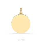 TRIPLE ROW BAGUETTE ROUND PENDANT