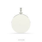 TRIPLE ROW BAGUETTE ROUND PENDANT
