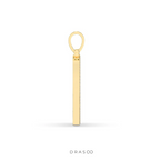 TRIPLE ROW BAGUETTE ROUND PENDANT