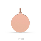 TRIPLE ROW BAGUETTE ROUND PENDANT