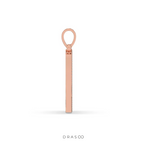 TRIPLE ROW BAGUETTE ROUND PENDANT